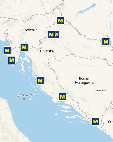 Karta trgovina Metro