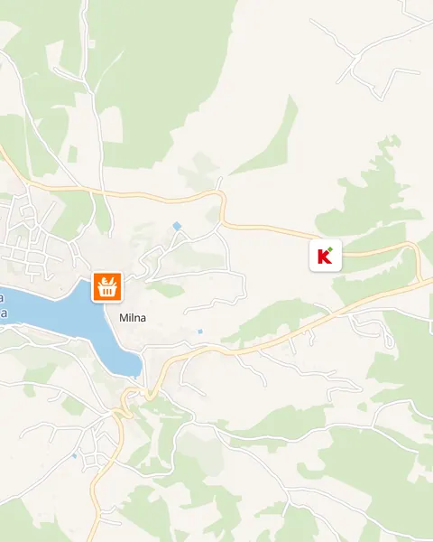 Karta trgovina u Milni