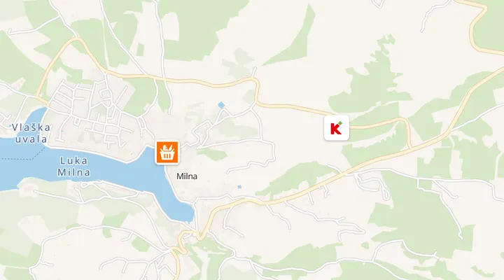 Karta trgovina u Milni