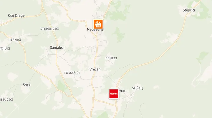 Karta trgovina u Nedešćini