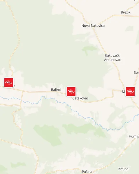 Karta trgovina NTL u Mikleušu