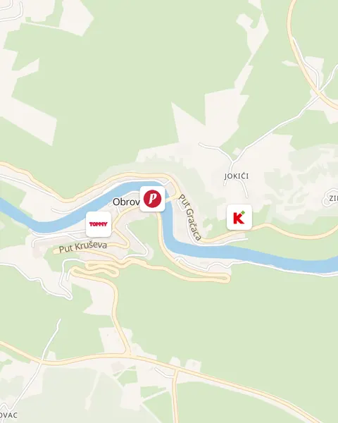 Karta trgovina u Obrovcu