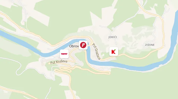 Karta trgovina u Obrovcu