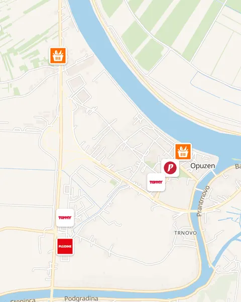 Karta trgovina u Opuzenu