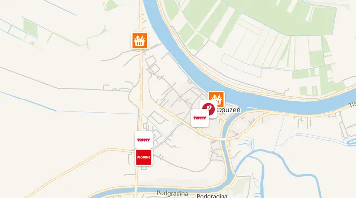 Karta trgovina u Opuzenu