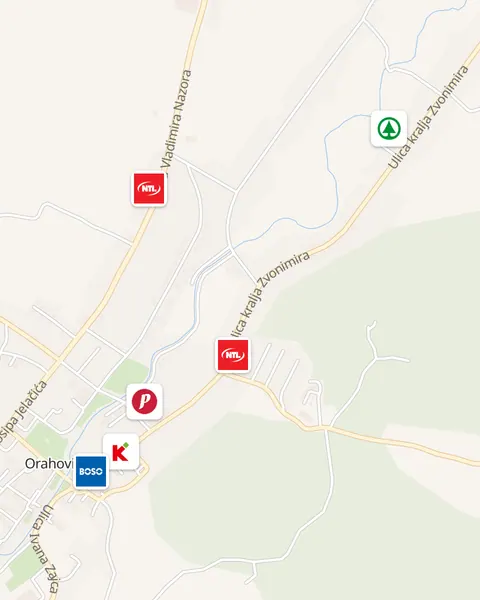 Karta trgovina u Orahovici