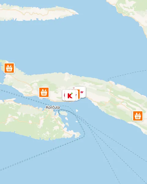 Karta trgovina u Orebiću