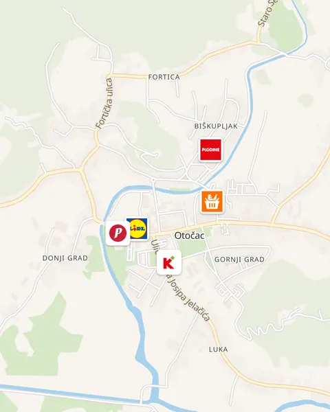 Karta trgovina u Otočcu