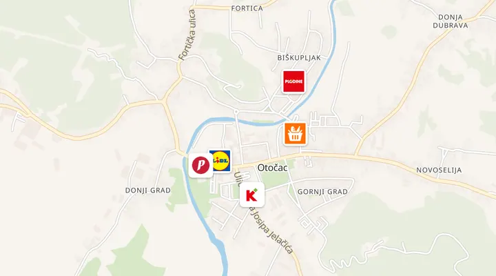 Karta trgovina u Otočcu