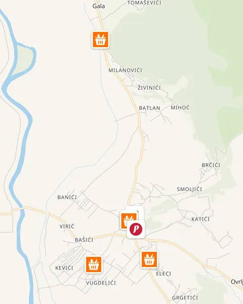 Karta trgovina u Otoku