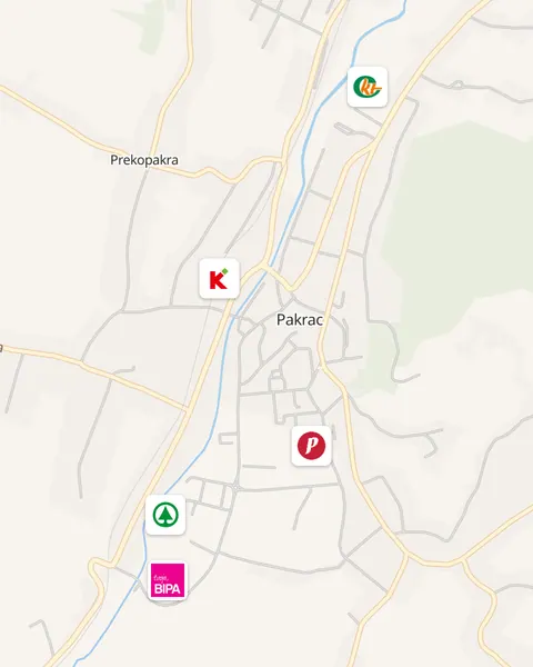 Karta trgovina u Pakrcu