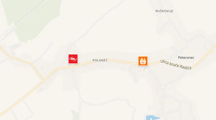 Karta trgovina u Peterancu