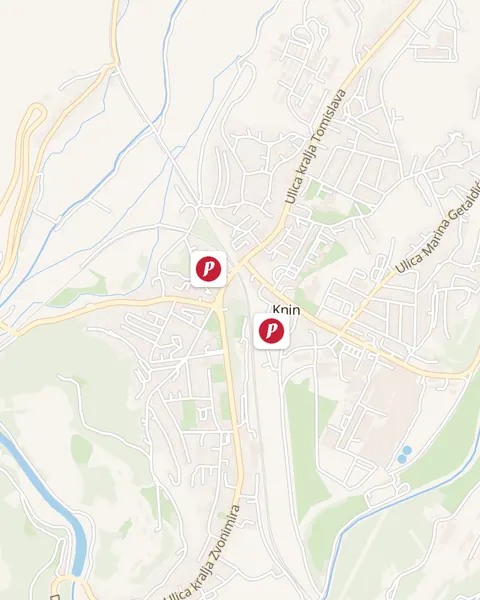 Karta trgovina Pivac u Kninu