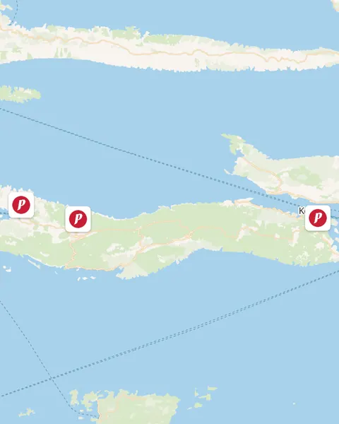 Karta trgovina Pivac na otoku Korčuli