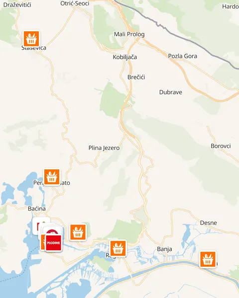 Karta trgovina u Pločama