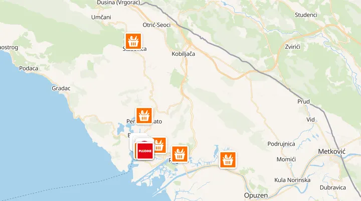 Karta trgovina u Pločama
