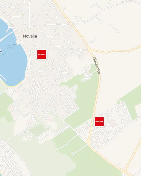 Karta trgovina Plodine u Novalji