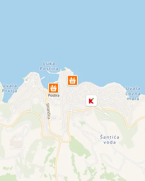 Karta trgovina u Postiri