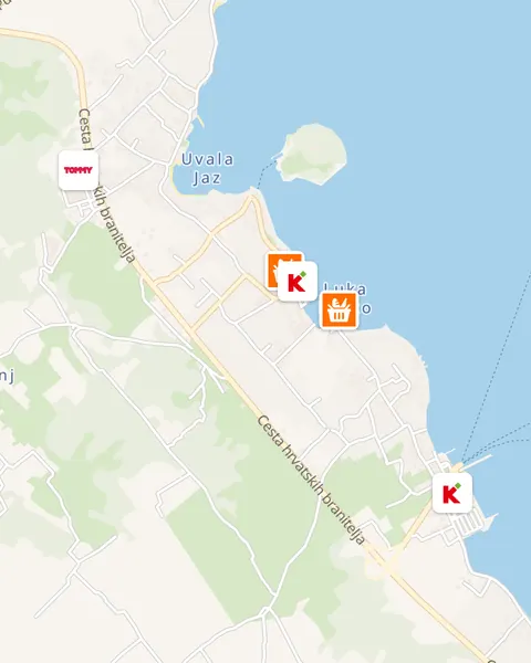 Karta trgovina u Preku