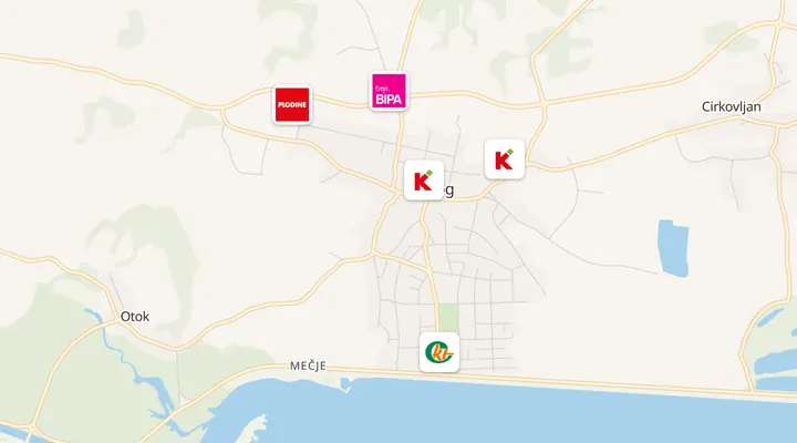 Karta trgovina u Prelogu
