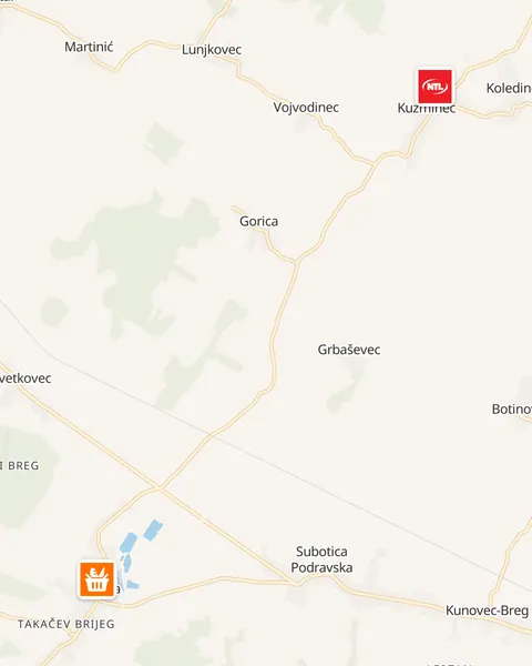Karta trgovina u Rasinji