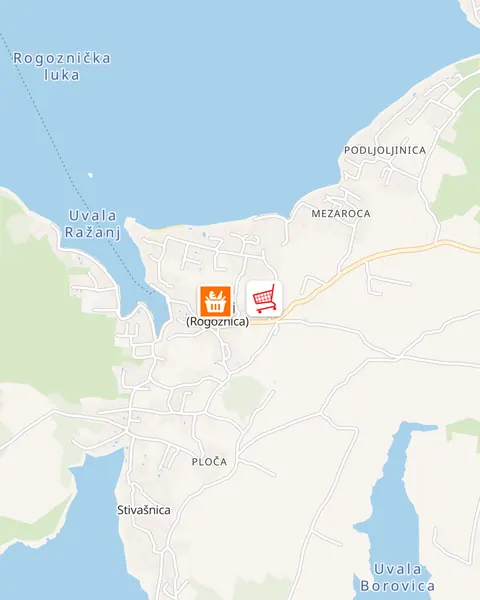 Karta trgovina u Ražanju