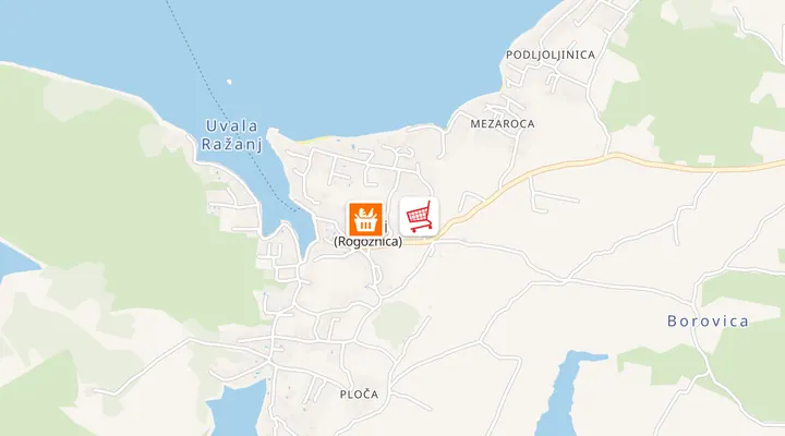 Karta trgovina u Ražanju