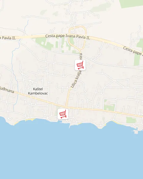 Karta trgovina Ribola u Kaštel Kambelovcu