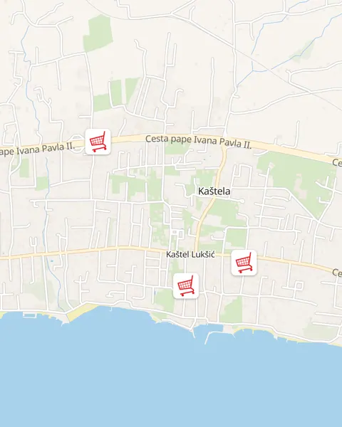 Karta trgovina Ribola u Kaštel Lukšiću