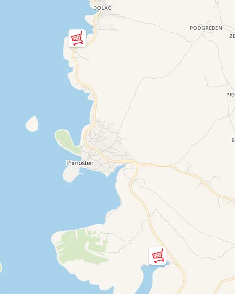 Karta trgovina Ribola u Primoštenu