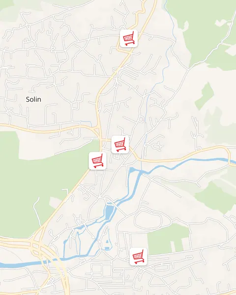 Karta trgovina Ribola u Solinu