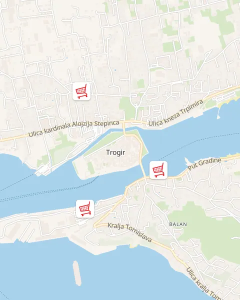 Karta trgovina Ribola u Trogiru