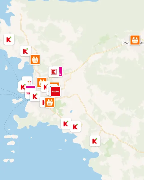 Karta trgovina u Rovinju