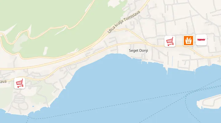 Karta trgovina u Seget Donji