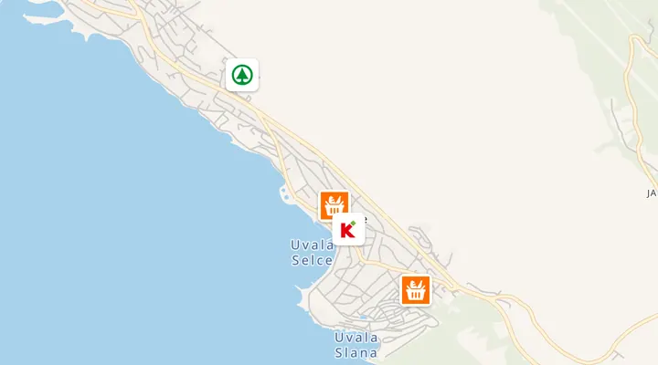 Karta trgovina u Selcama
