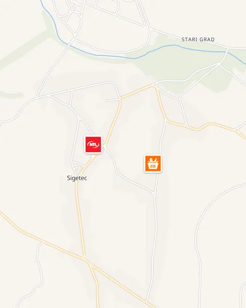 Karta trgovina u Sigetcu