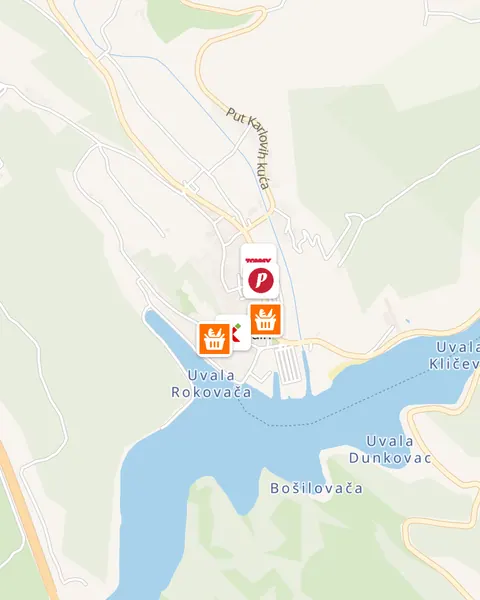 Karta trgovina u Skradinu