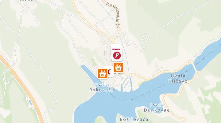 Karta trgovina u Skradinu
