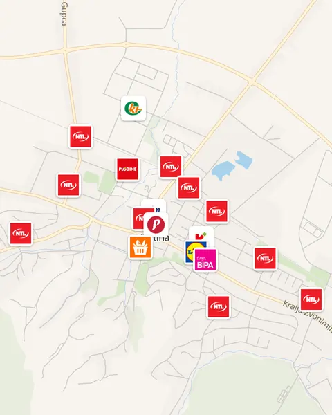 Karta trgovina u Slatini