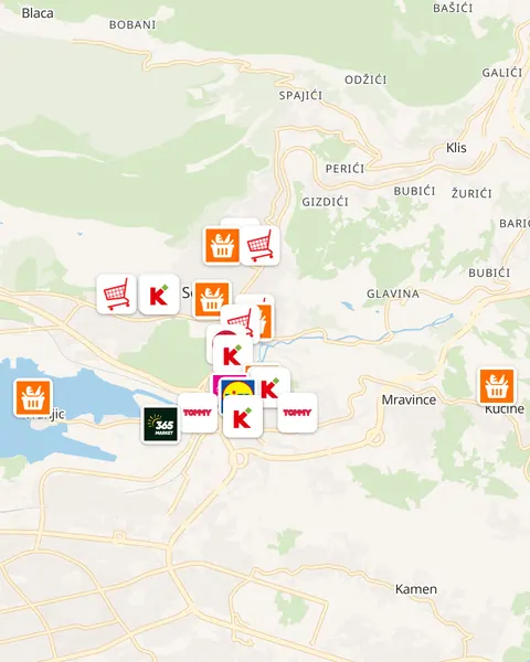 Karta trgovina u Solinu