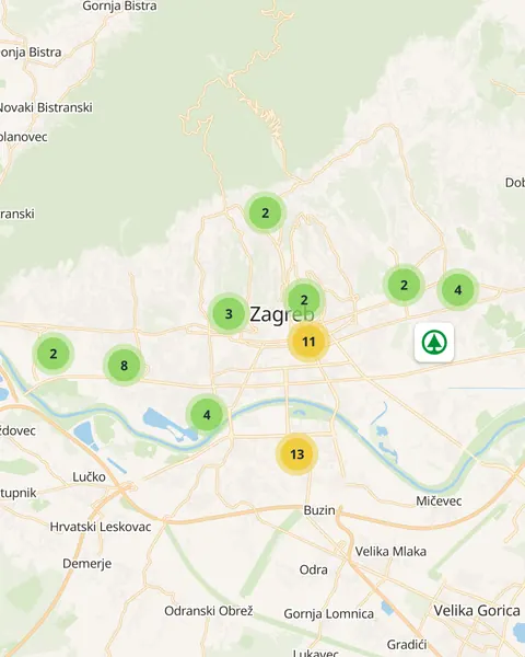 Karta trgovina Spar u Zagrebu