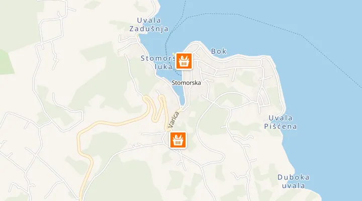 Karta trgovina u Stomorskoj