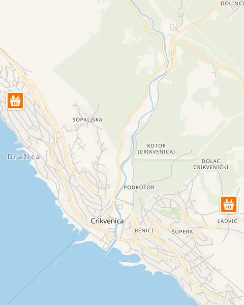 Karta trgovina Studenac u Crikvenici