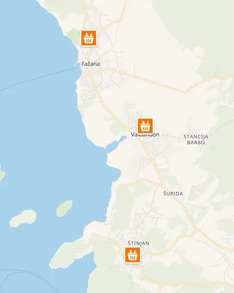 Karta trgovina Studenac u Fažani