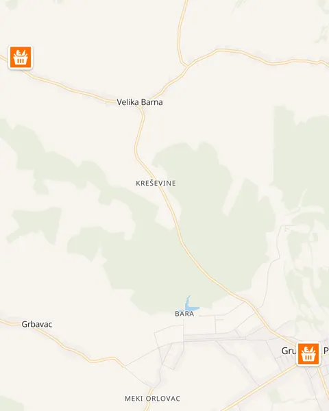 Karta trgovina Studenac u Grubišno Polje