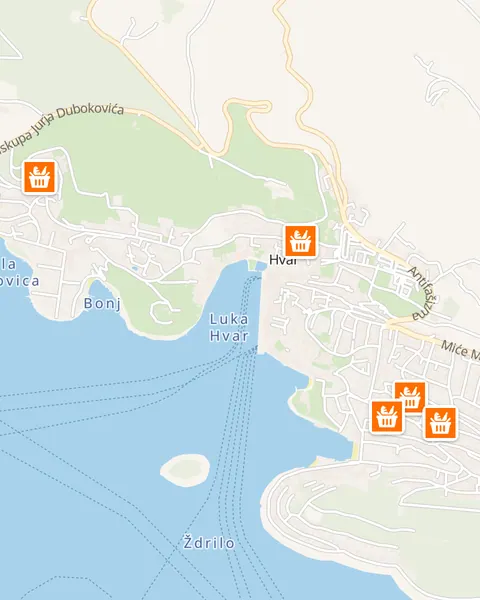 Karta trgovina Studenac u Hvaru