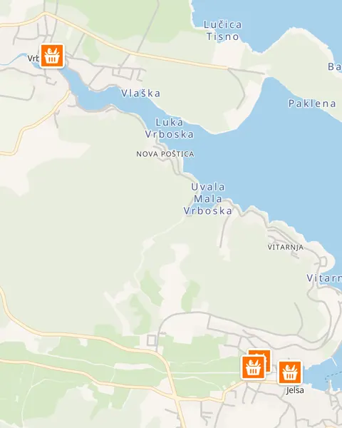 Karta trgovina Studenac u Jelsi