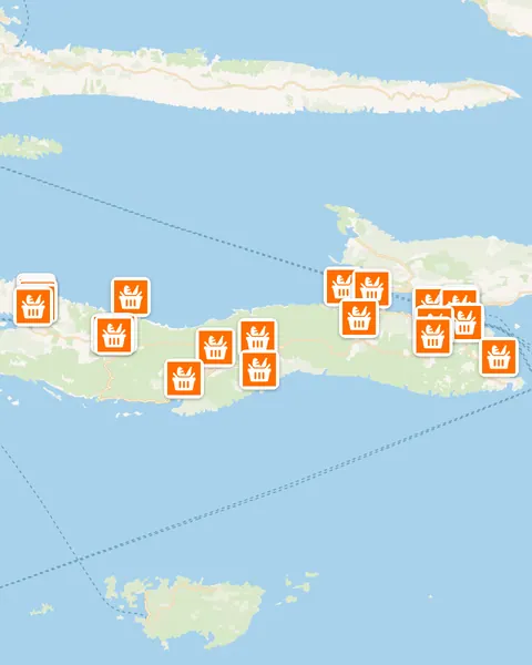 Karta trgovina Studenac na otoku Korčuli
