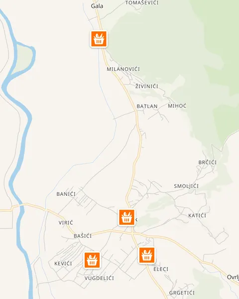 Karta trgovina Studenac u Otoku