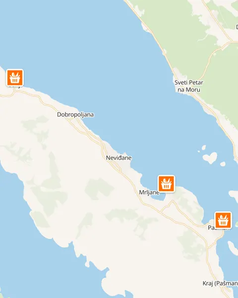 Karta trgovina Studenac u Pašmanu